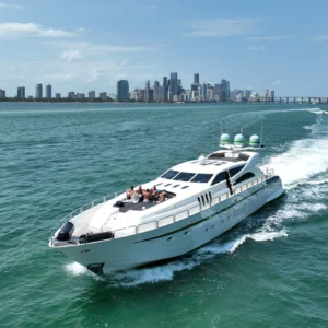 Luxury yacht for rental cruising Miami